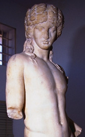 Roman statue of Apollo from the Citadel Museum in Jordan
